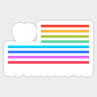 USA LGBT Pride-  American Flag Style Love is Love Design Sticker